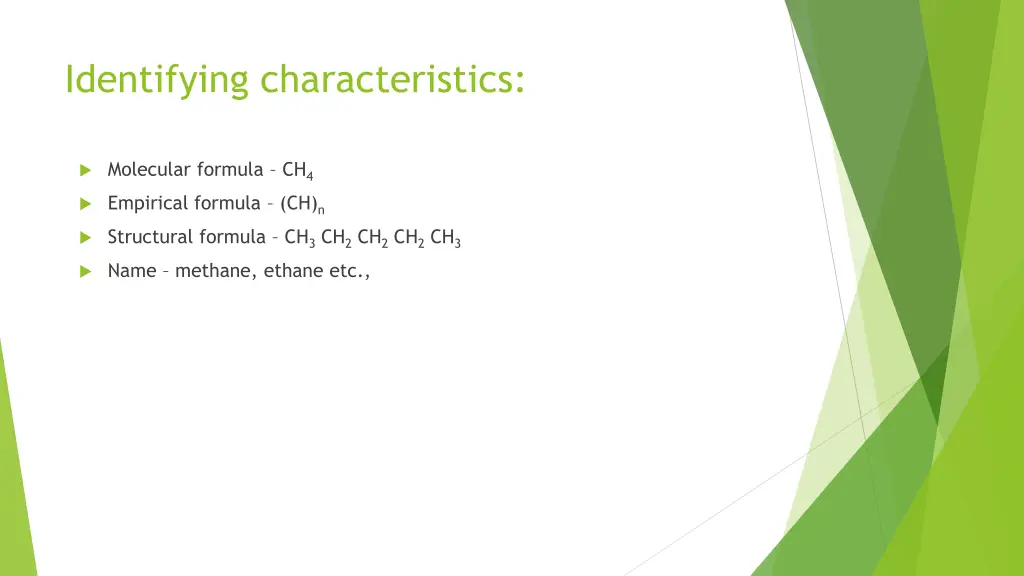 identifying characteristics