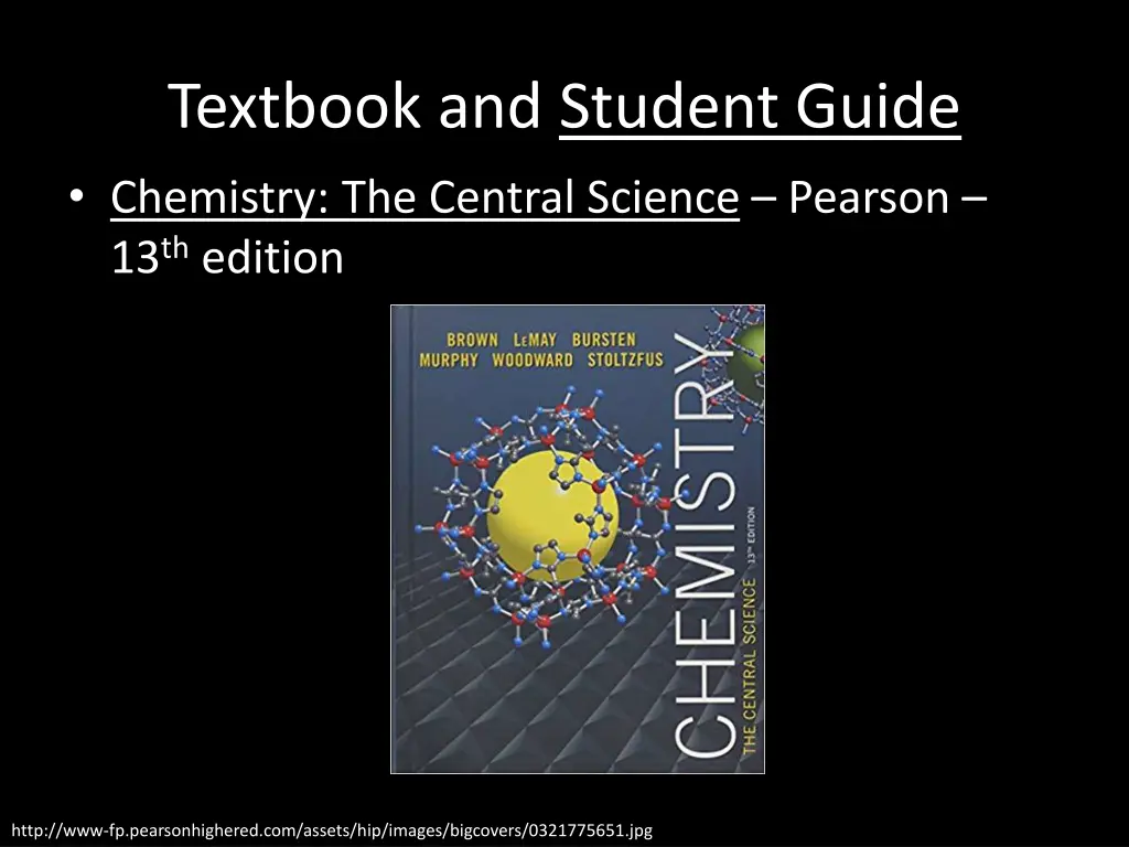 textbook and student guide chemistry the central