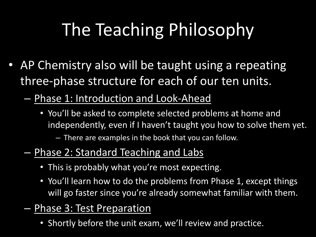 the teaching philosophy