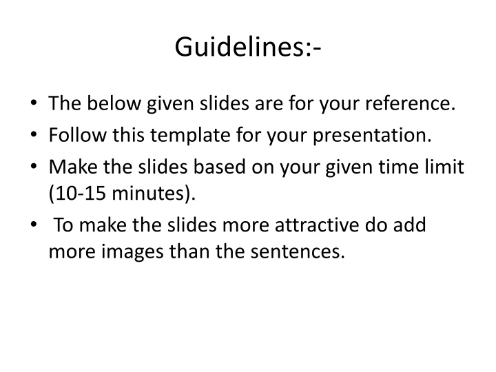 guidelines