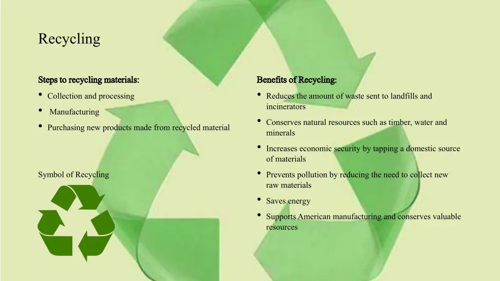 recycling