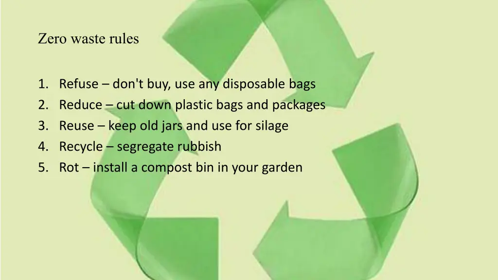 zero waste rules
