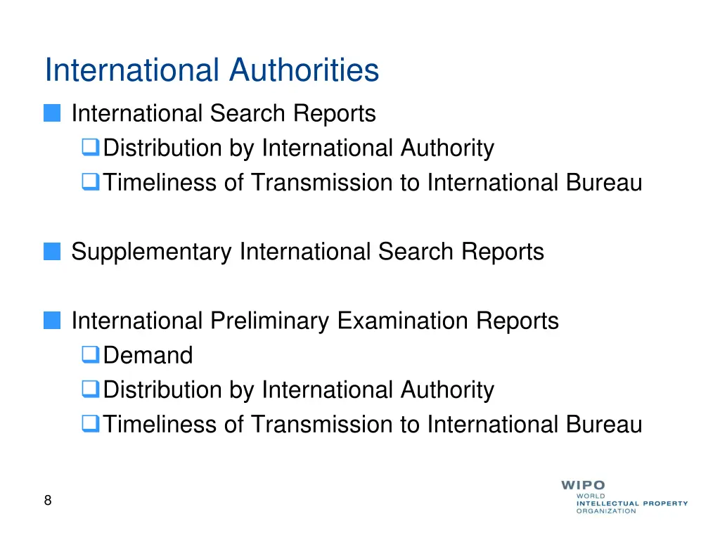international authorities international search