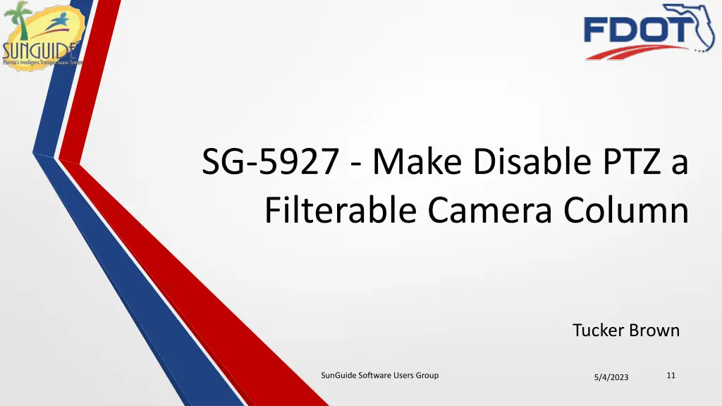 sg 5927 make disable ptz a filterable camera