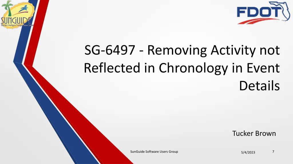 sg 6497 removing activity not reflected