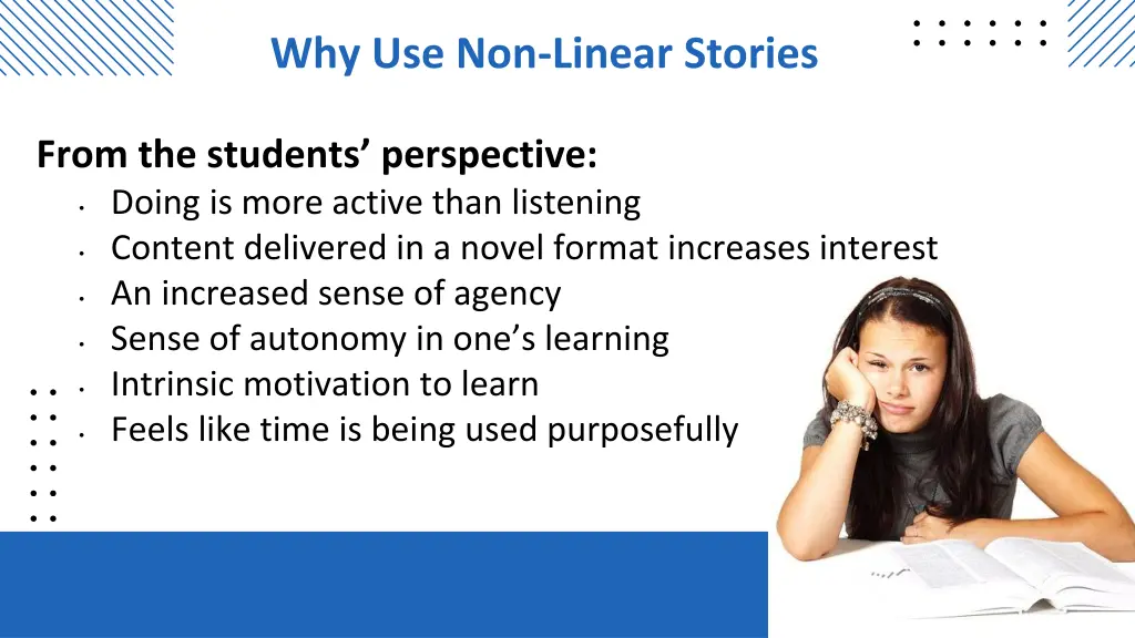 why use non linear stories