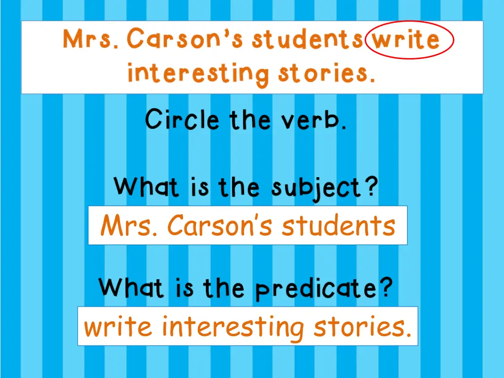 mrs carson s students