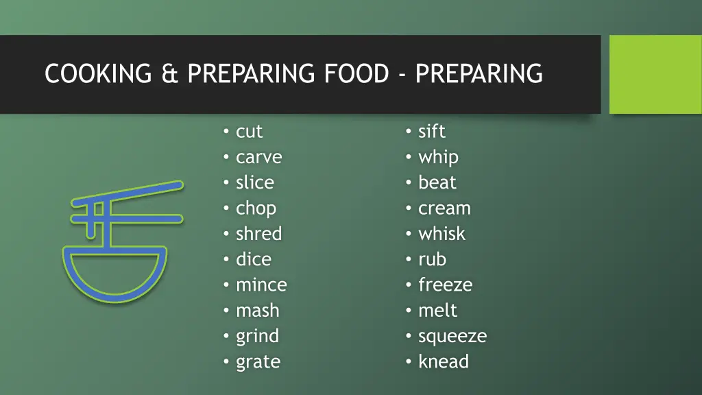 cooking preparing food preparing