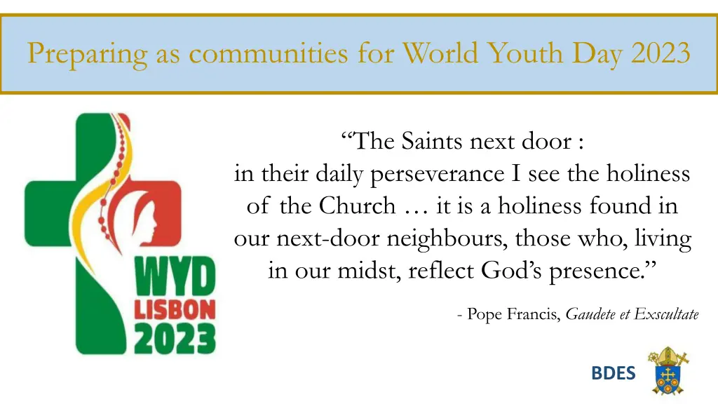 preparing as communities for world youth day 2023