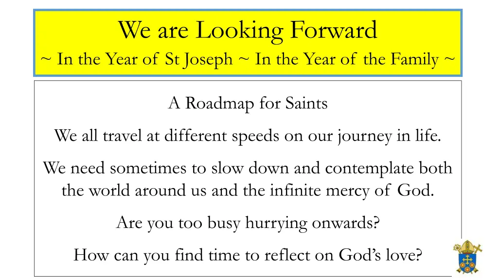 we are looking forward in the year of st joseph