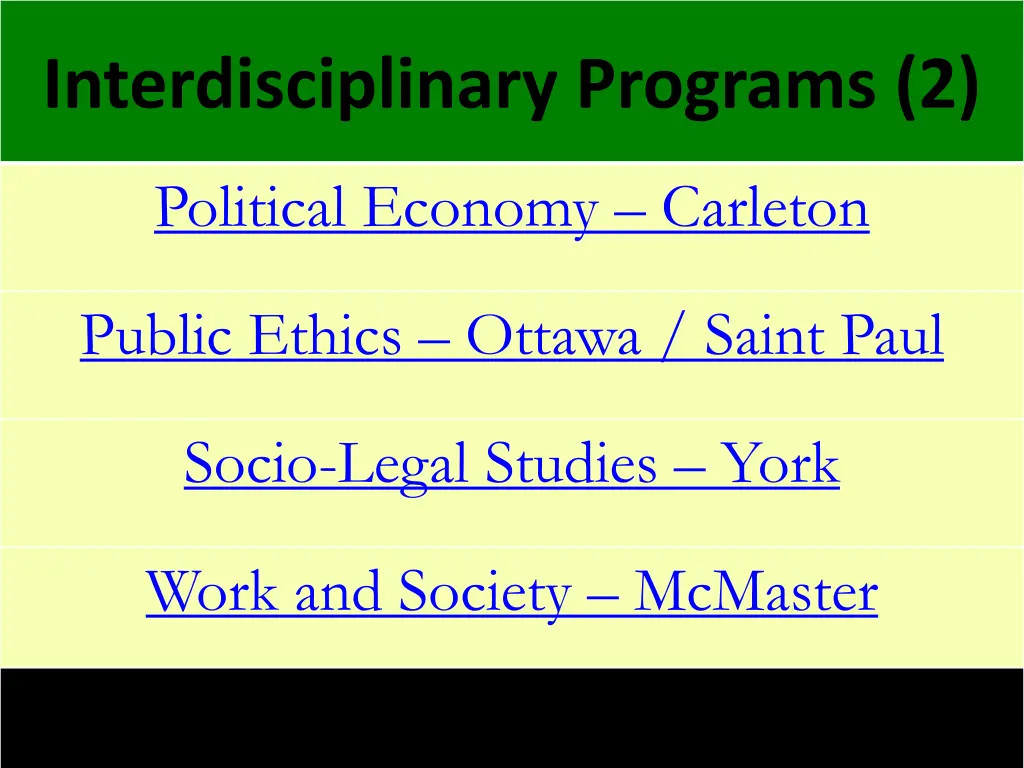 interdisciplinary programs 2