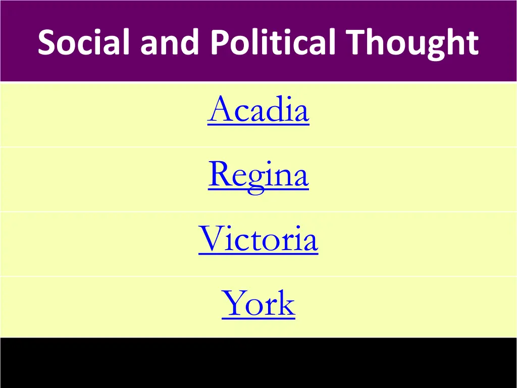 social and political thought