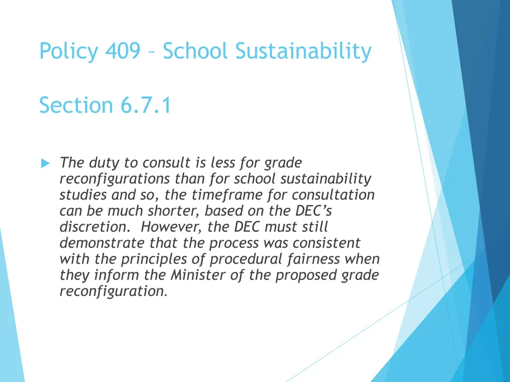 policy 409 school sustainability