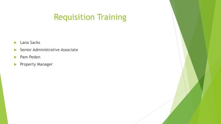 requisition training