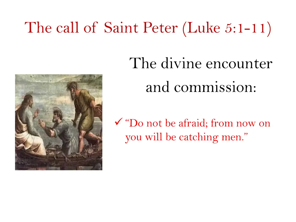 the call of saint peter luke 5 1 11 1