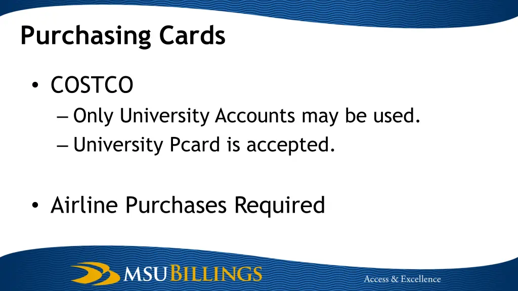 purchasing cards