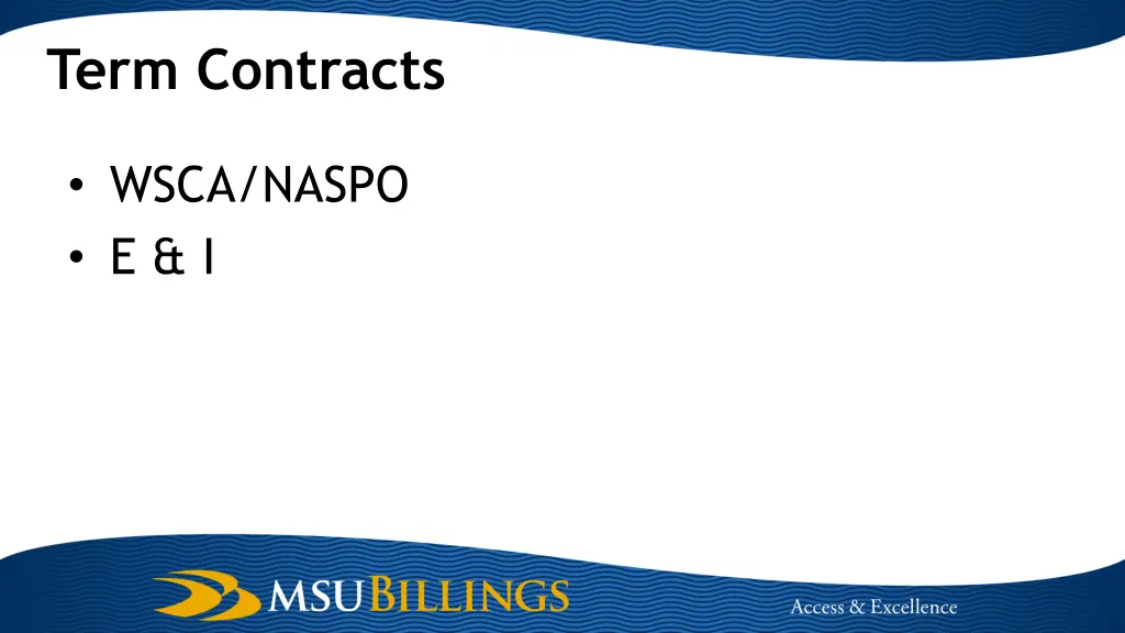 term contracts