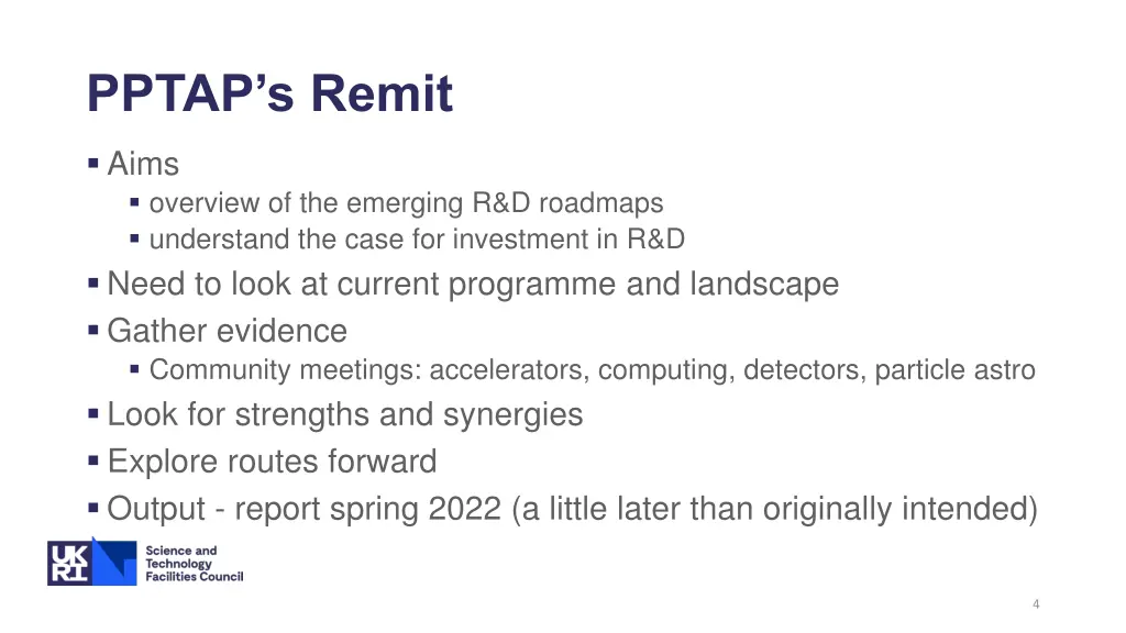 pptap s remit
