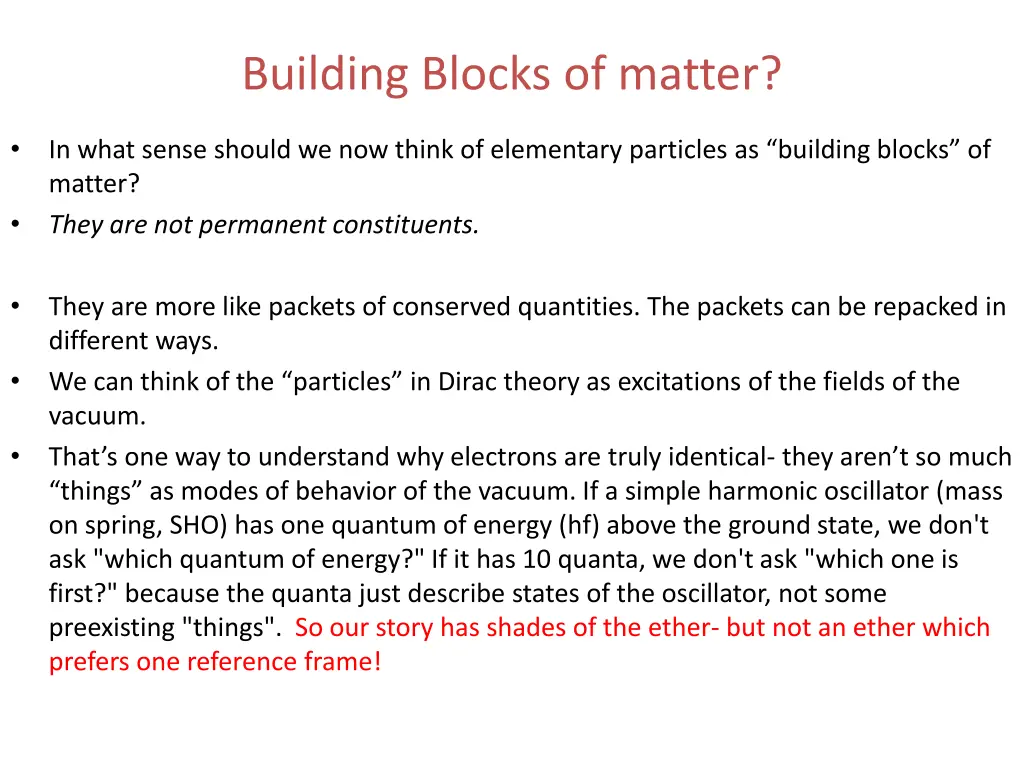 building blocks of matter