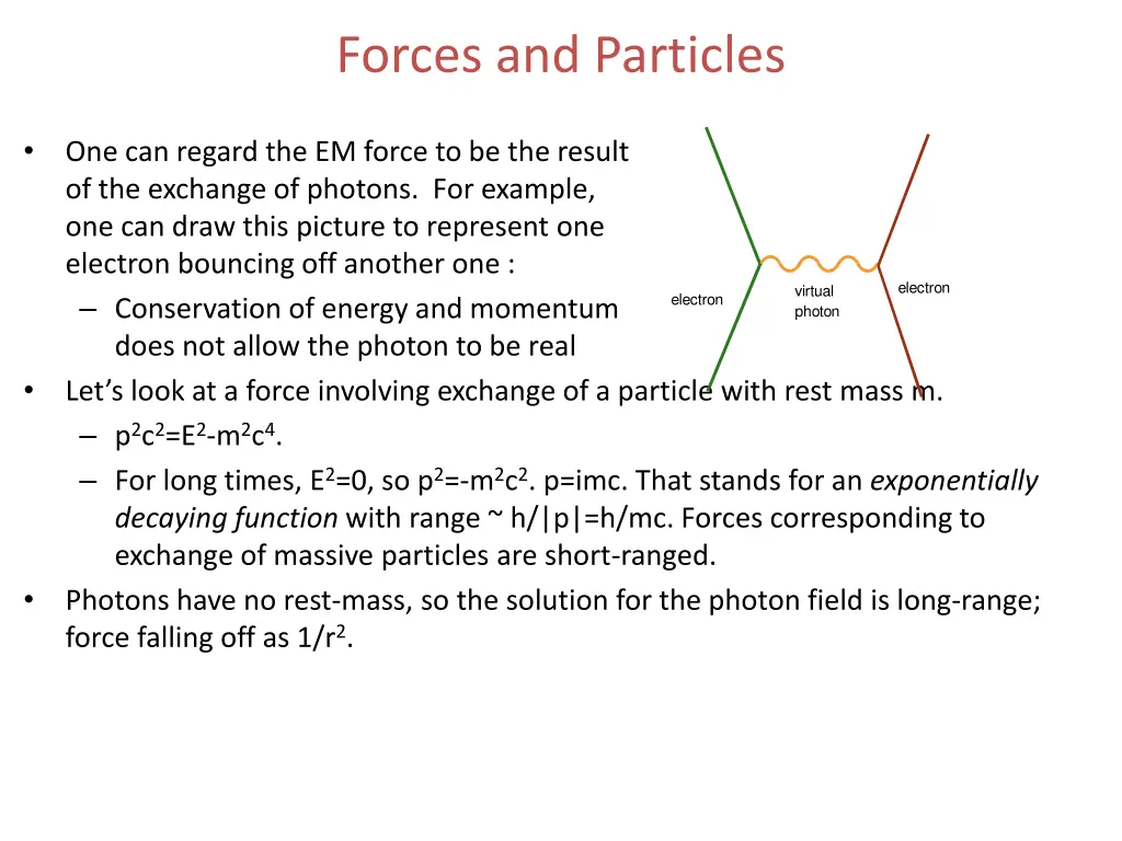 forces and particles