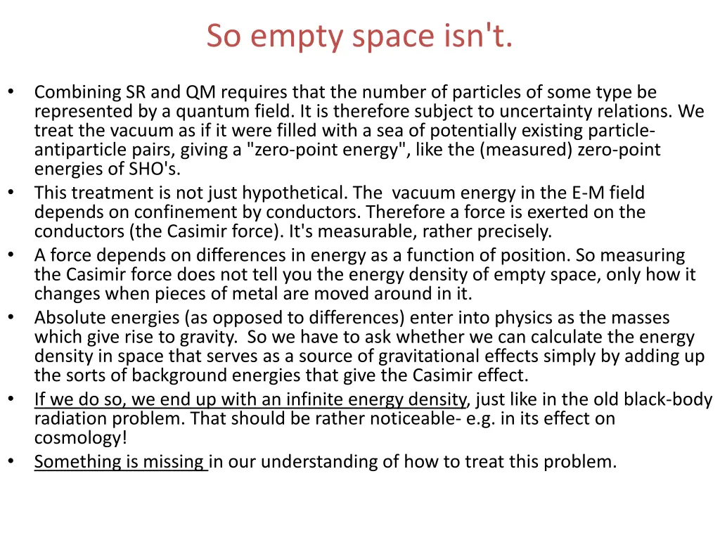 so empty space isn t