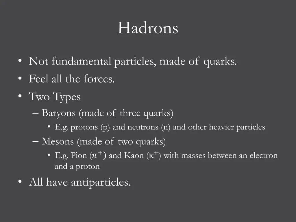 hadrons