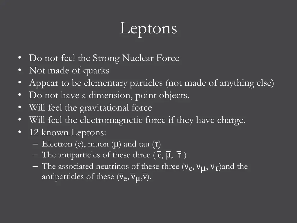 leptons