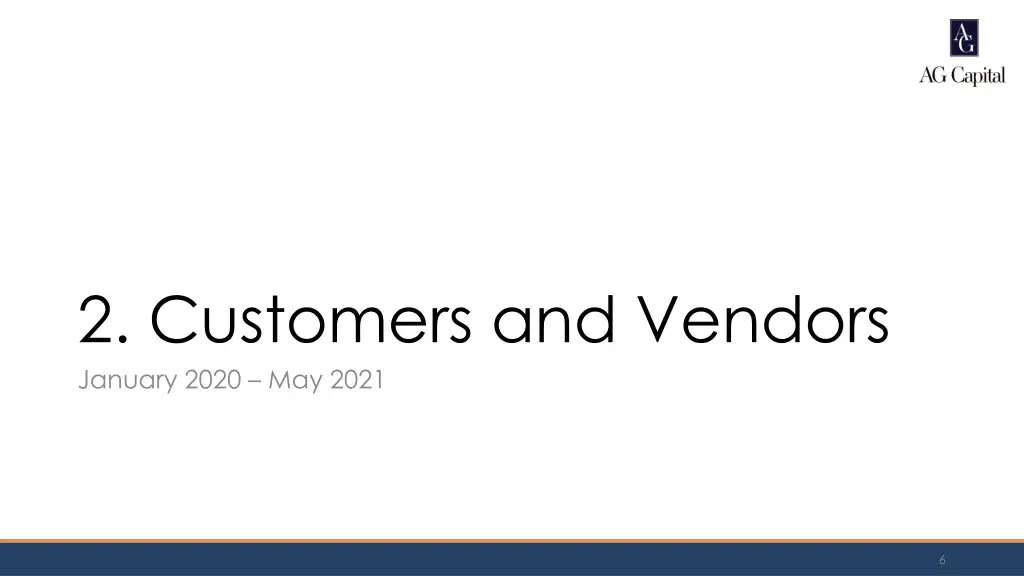2 customers and vendors january 2020 may 2021
