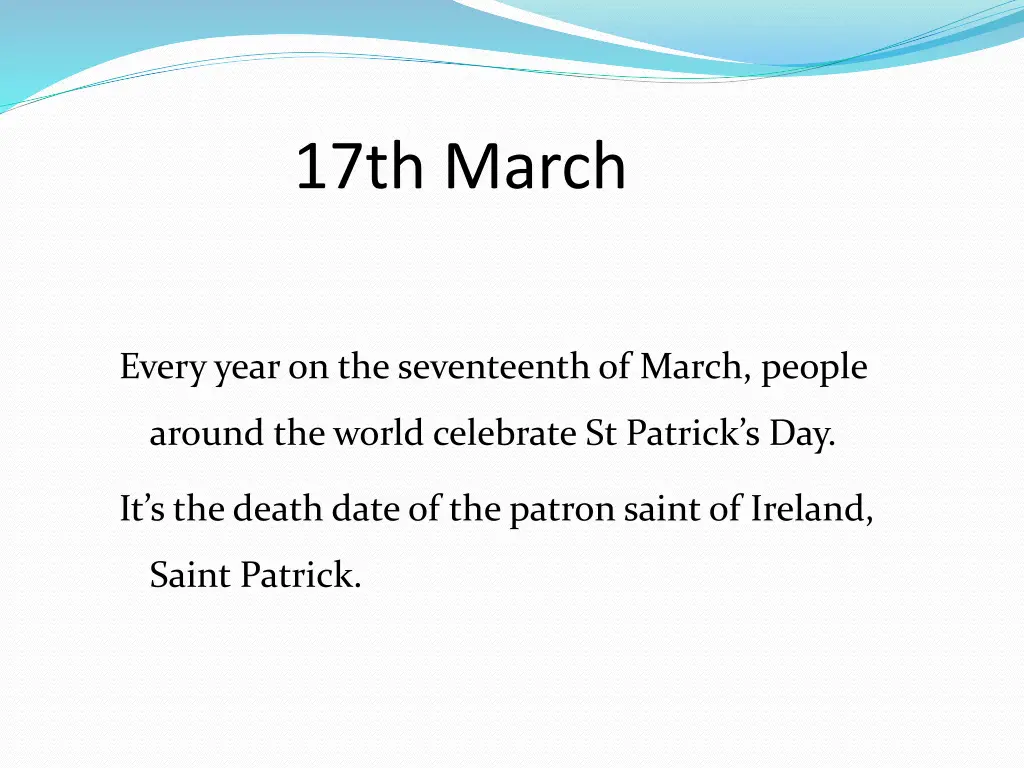 17th march