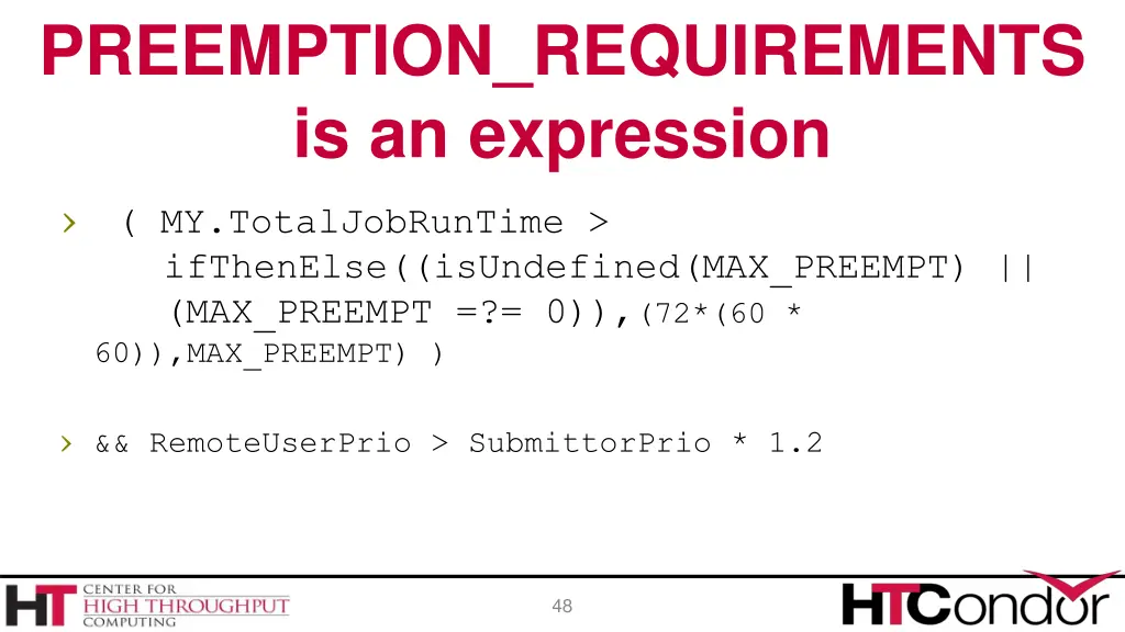 preemption requirements is an expression