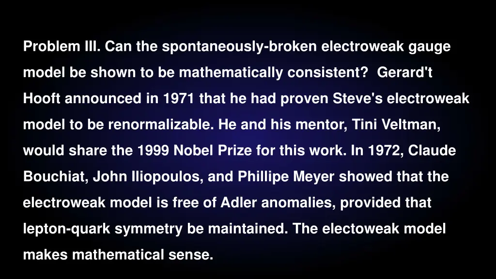 problem iii can the spontaneously broken