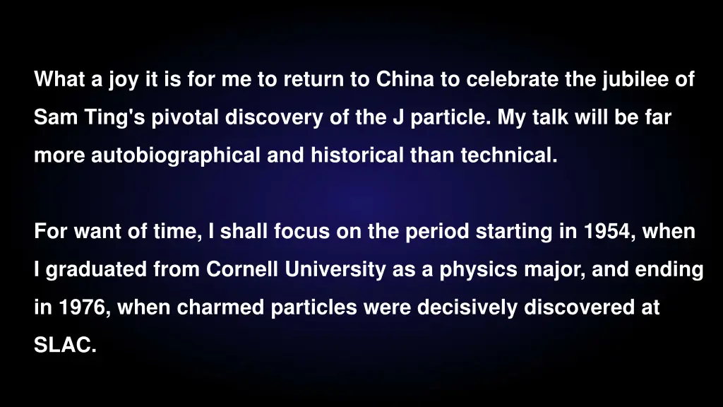 what a joy it is for me to return to china