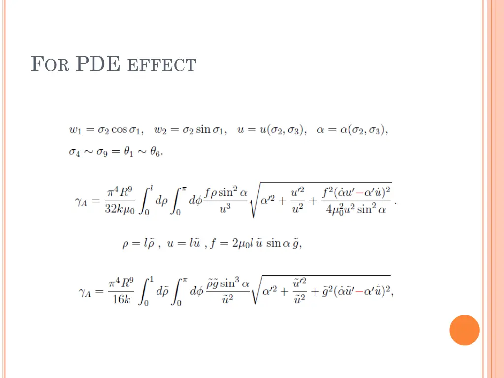 f or pde effect