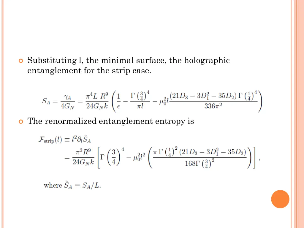 substituting l the minimal surface