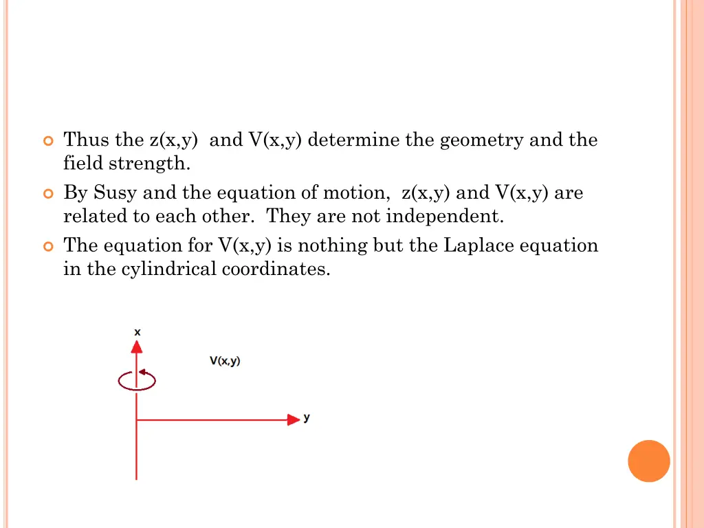 thus the z x y and v x y determine the geometry