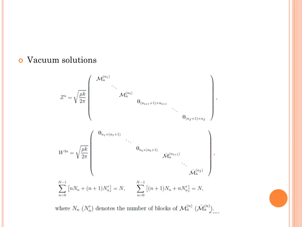vacuum solutions