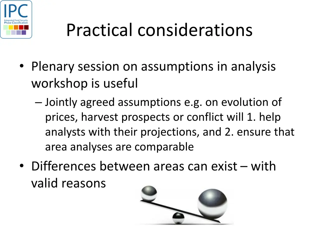 practical considerations