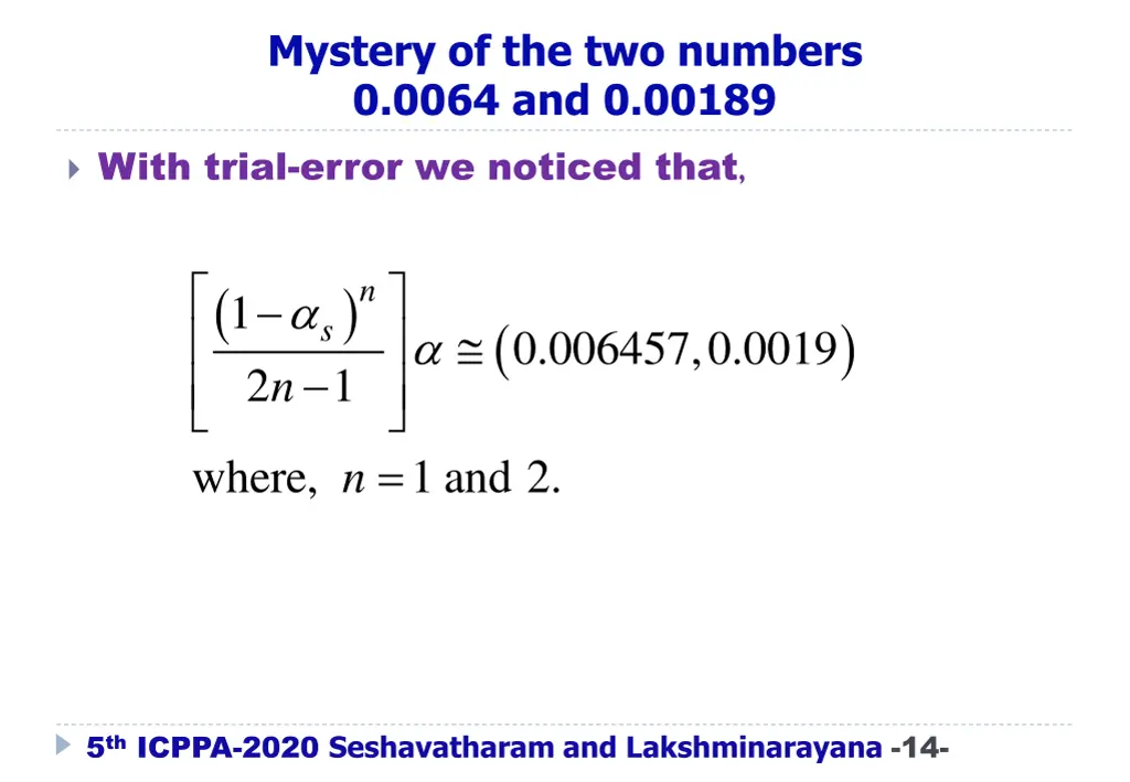 mystery of the two numbers 0 0064 and 0 00189