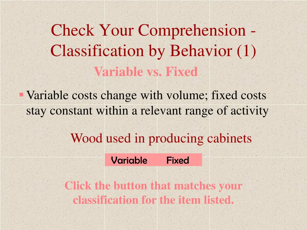 check your comprehension classification
