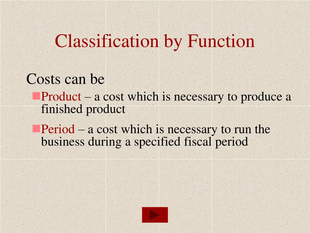 classification by function