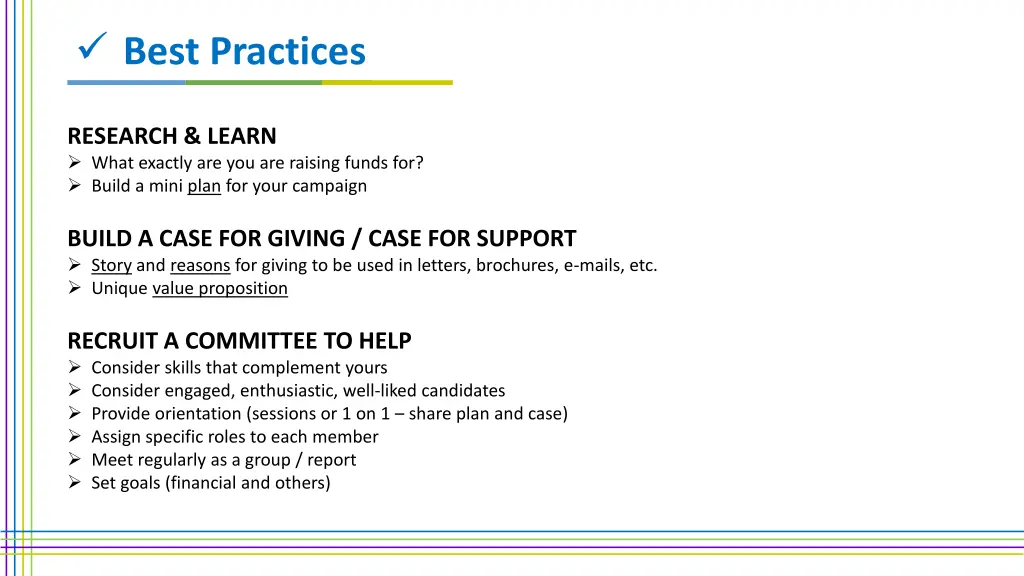 best practices