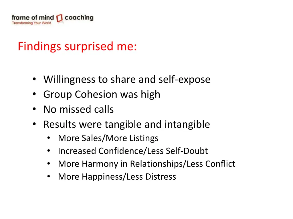 findings surprised me
