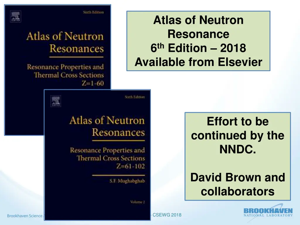 atlas of neutron resonance 6 th edition 2018
