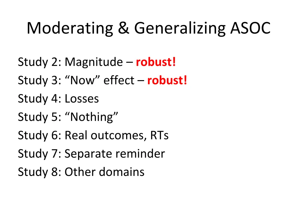 moderating generalizing asoc 2
