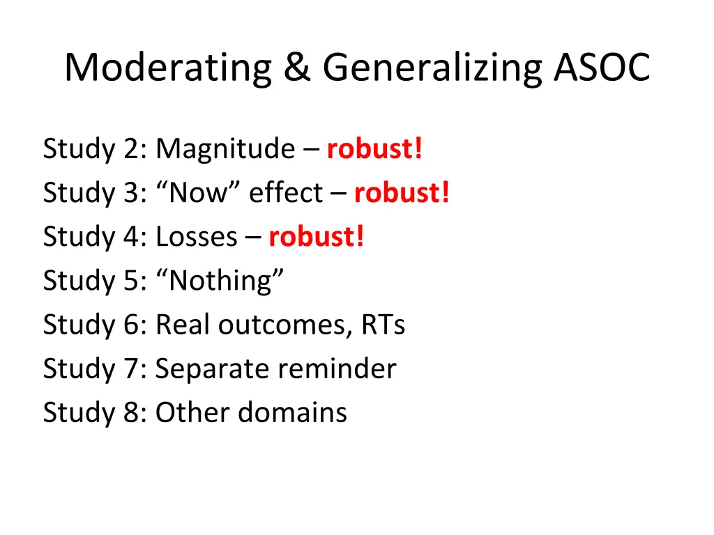 moderating generalizing asoc 3