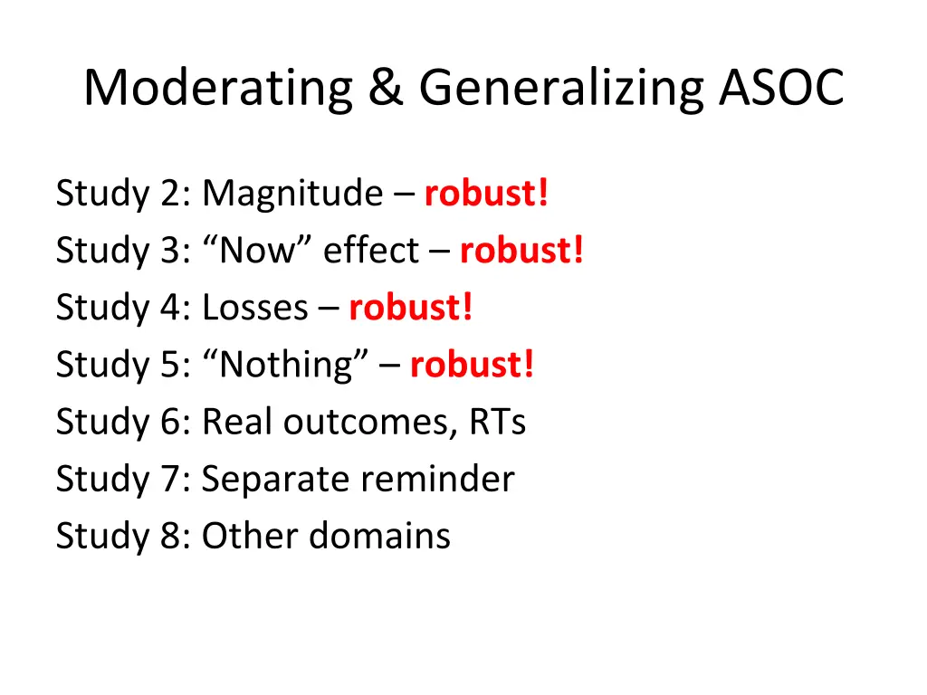 moderating generalizing asoc 4