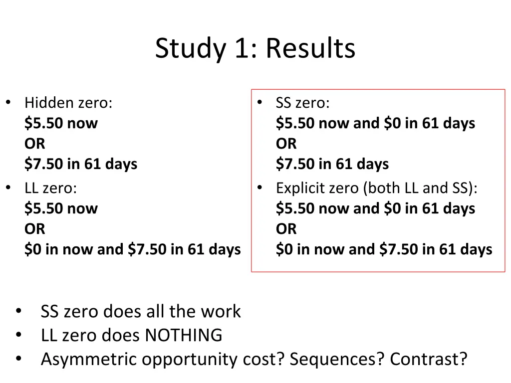 study 1 results 1