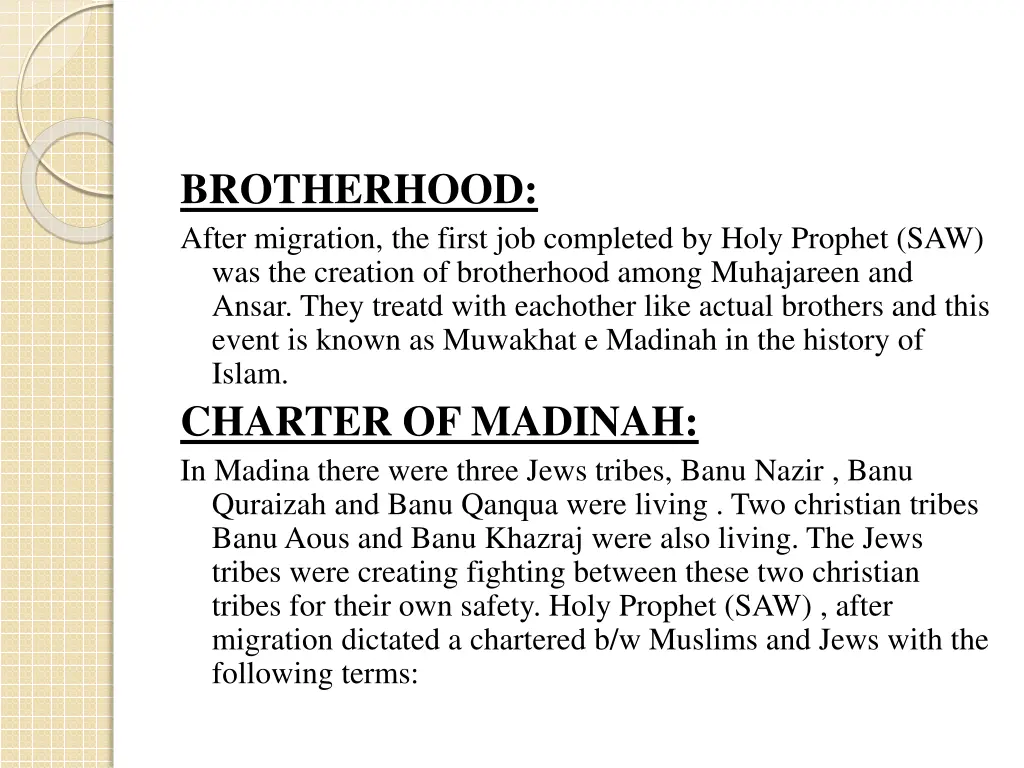 brotherhood after migration the first