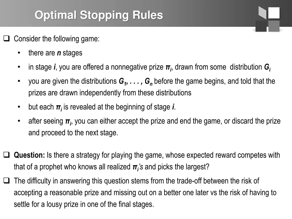 optimal stopping rules