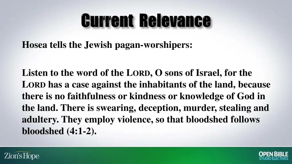 hosea tells the jewish pagan worshipers